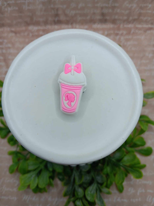 Pink Doll Drink Shoe Charm Accessory