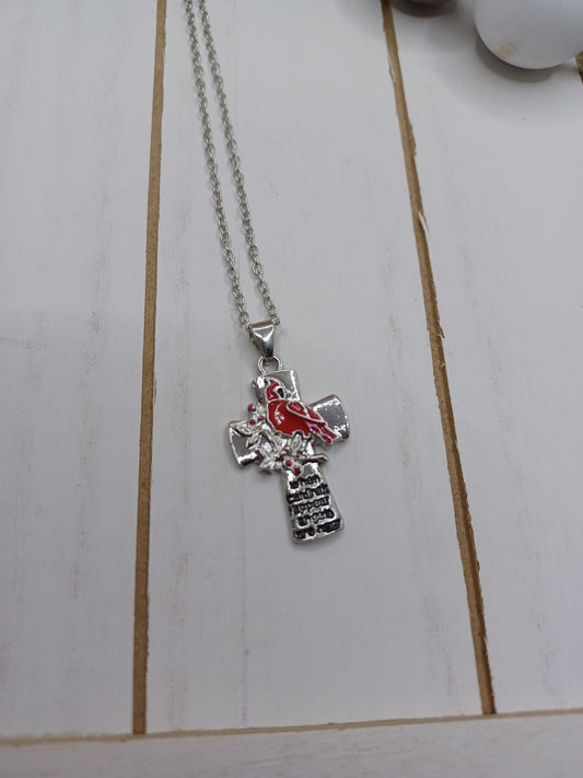 When Cardinals Appear, Angels are Near Necklace