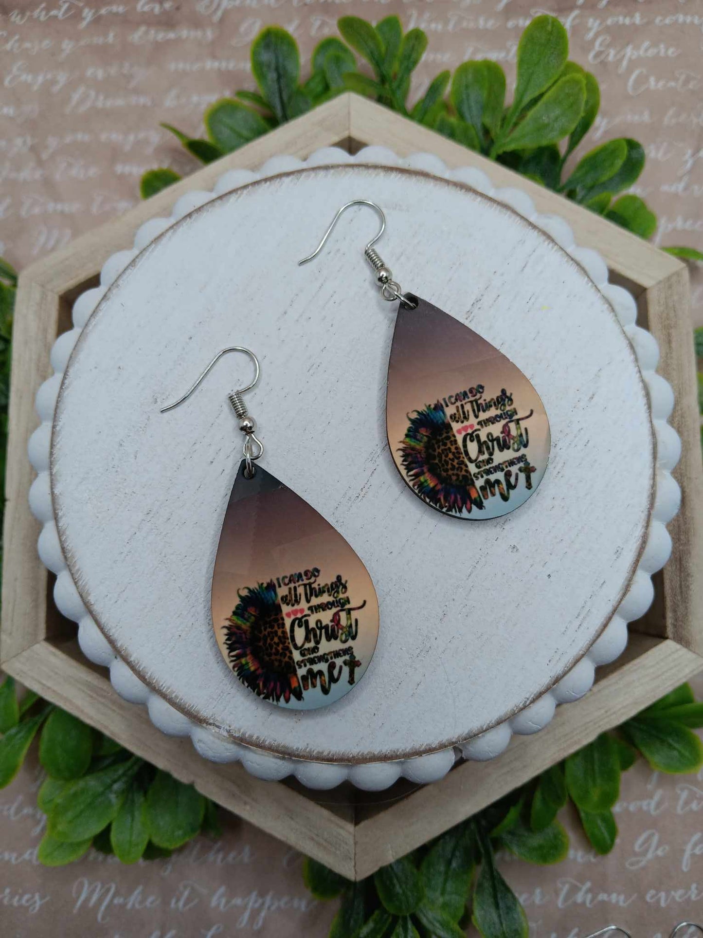 I can do ALL Things through Christ who Strengthens Me Earrings