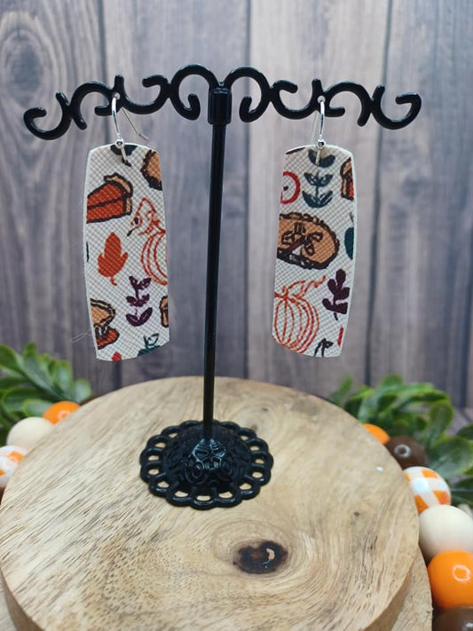 Fall Themed Rectangular Earrings