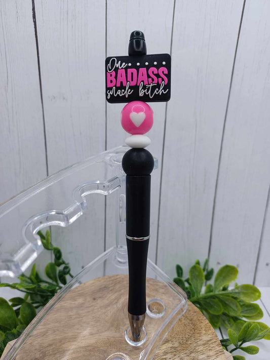 One.....Bada$$ snack B Beaded Ink Pen