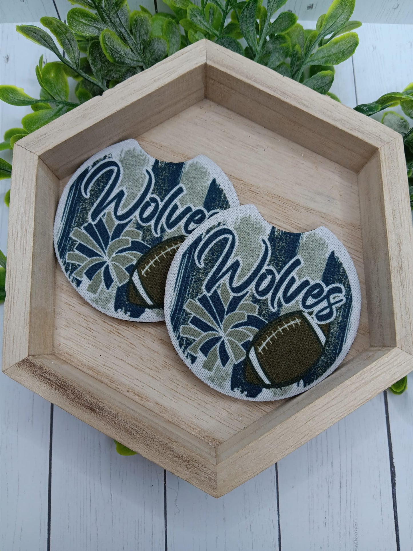 North Paulding Wolves High School Car Coaster Set