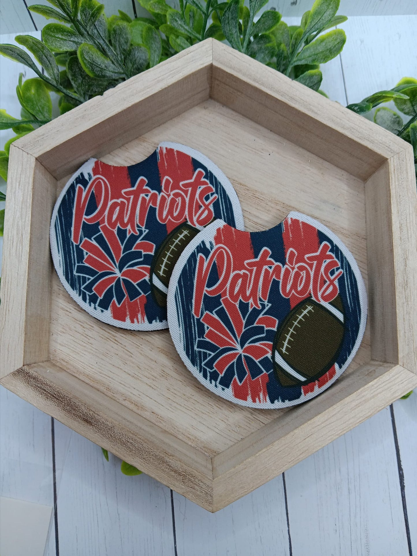 Paulding County Patriots High School Car Coaster Set
