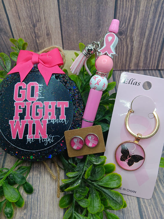 Go Fight Win Breast Cancer Awareness Set