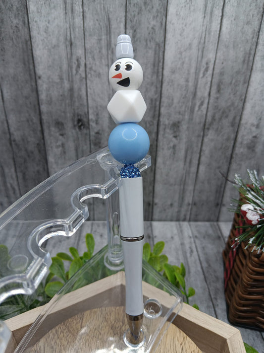 Light Blue Snowman Pen