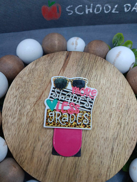 More Shades less Grades Magnetic Bookmark