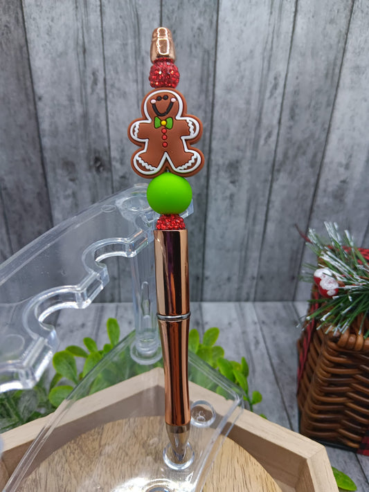 Gingerbread Beaded Ink Pen
