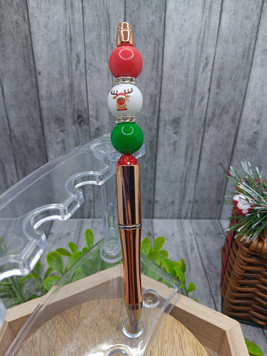 Reindeer Beaded Ink Pen