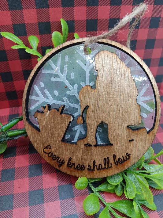 Every Knee Shall Bow Holiday Ornament
