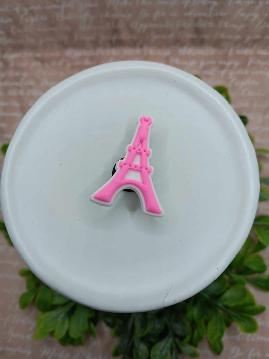 Pink Eiffel Tower Shoe Charm Accessory