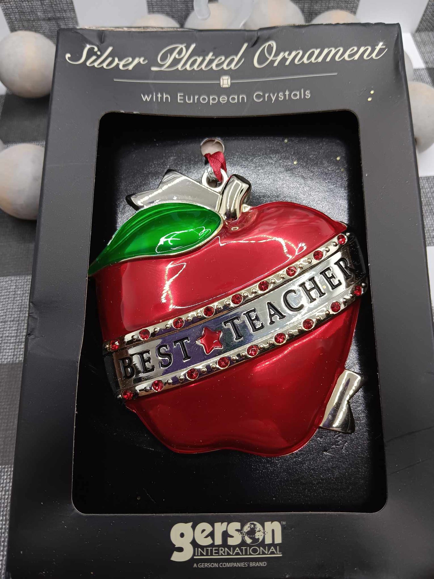 BEST TEACHER Apple Ornament