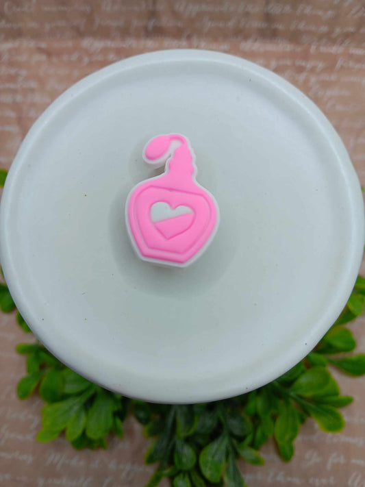 Pink Perfume Shoe Charm Accessory
