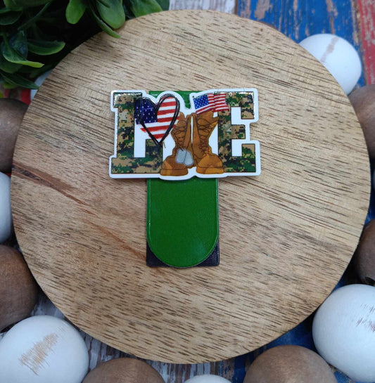 LOVE Soldier Boots Magnetic Bookmark