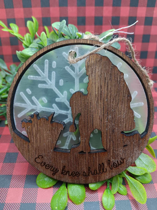Every Knee Shall Bow Holiday Ornament