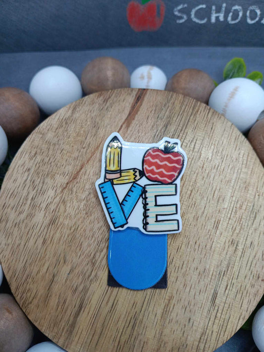 LOVE Teacher Themed Magnetic Bookmark