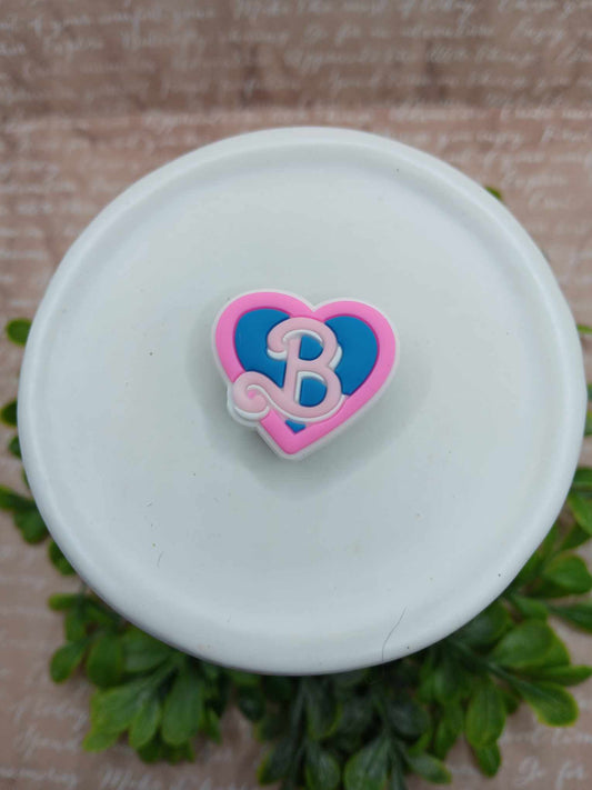 Pink & Blue B Shoe Charm Accessory