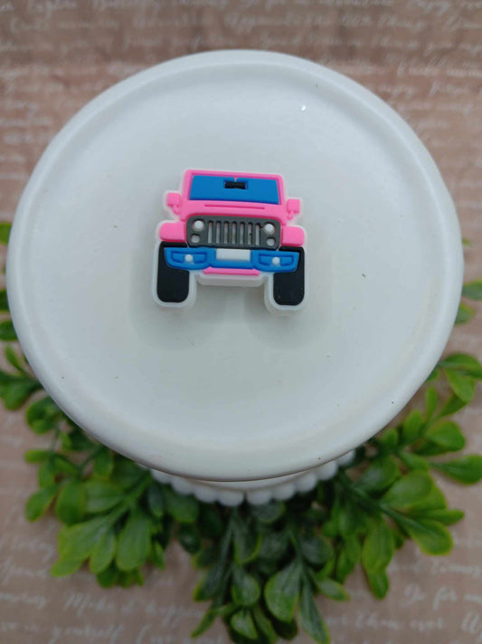 Pink & Blue Truck Shoe Charm Accessory