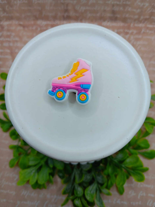 Pink Skate Shoe Charm Accessory