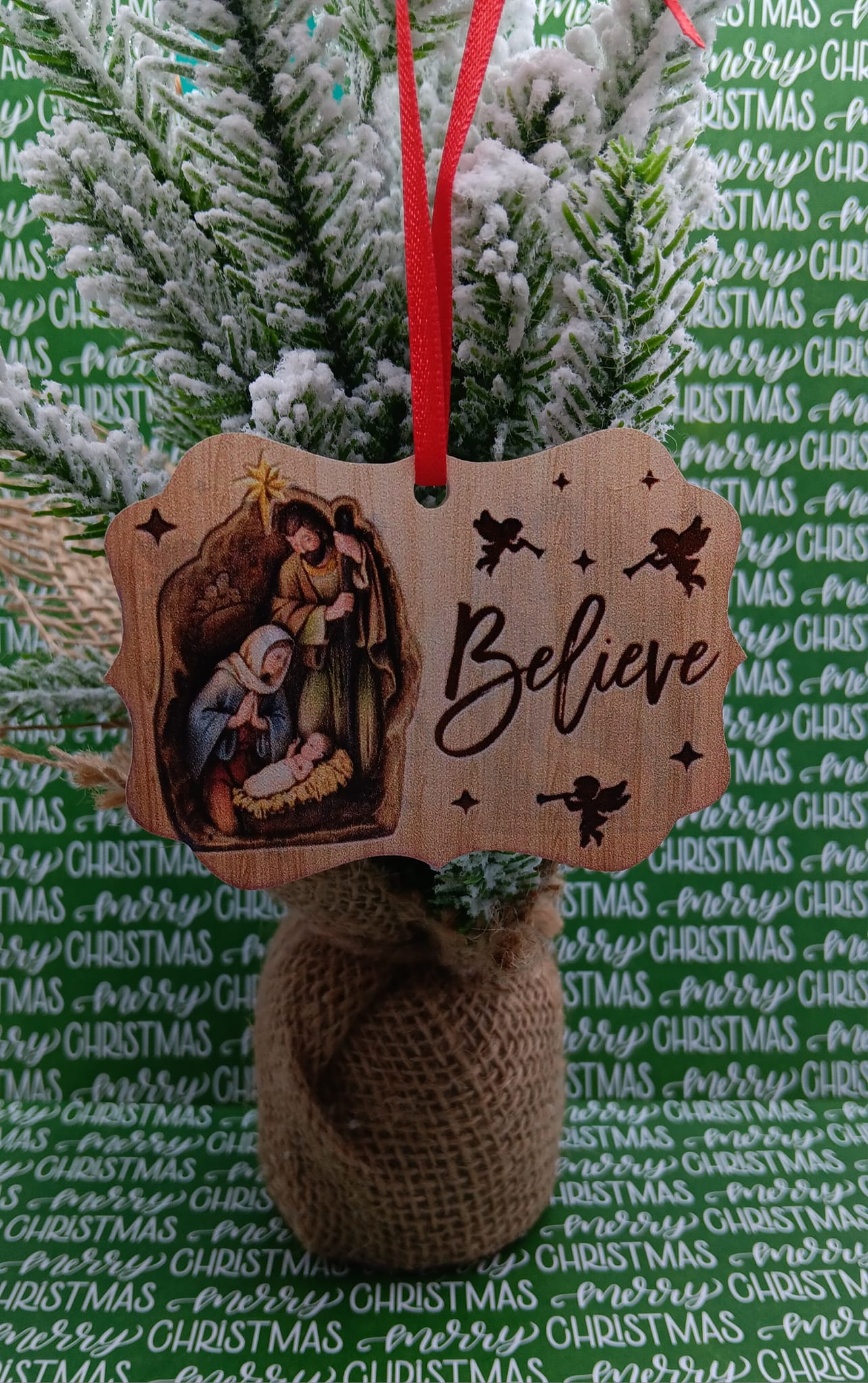 Believe Christmas Ornament