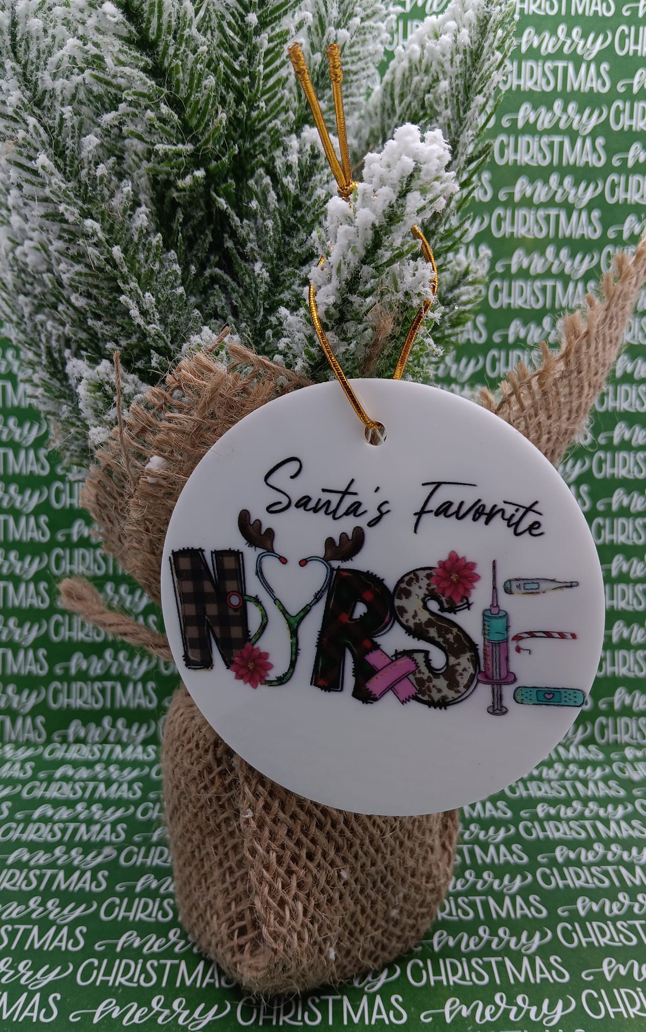Santa's Favorite Nurse Ornament