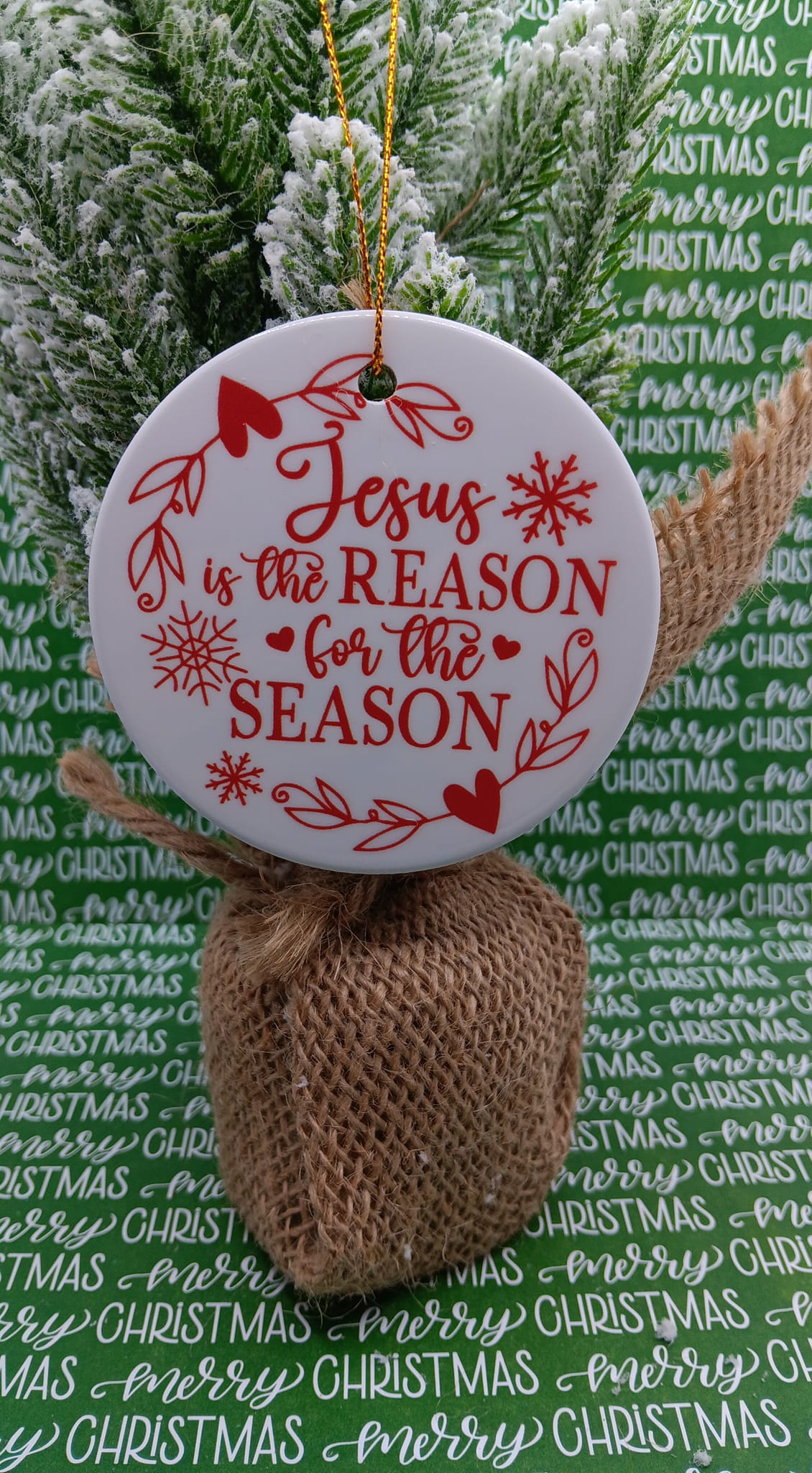 Jesus is the Reason for the Season Ornament