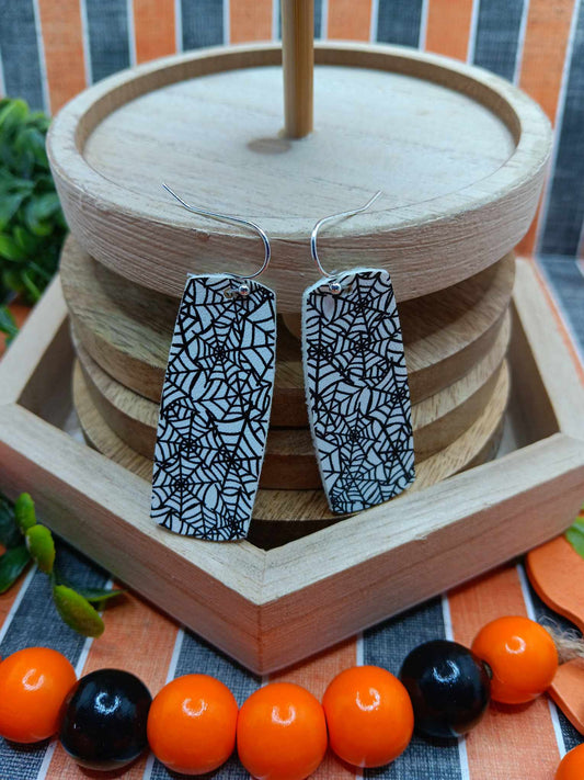 Spiderweb Leather Style Earrings