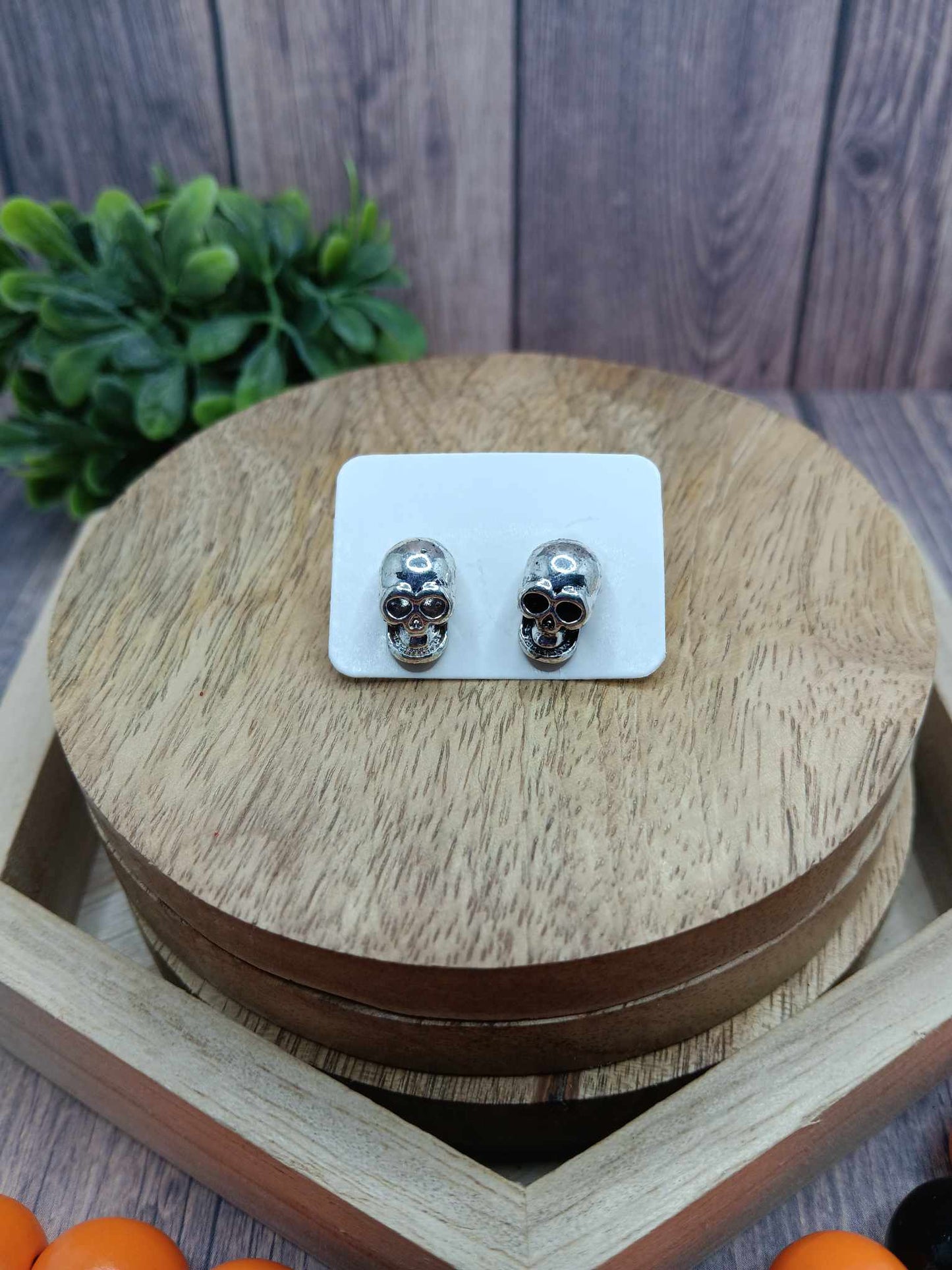 Silver Skull Earrings