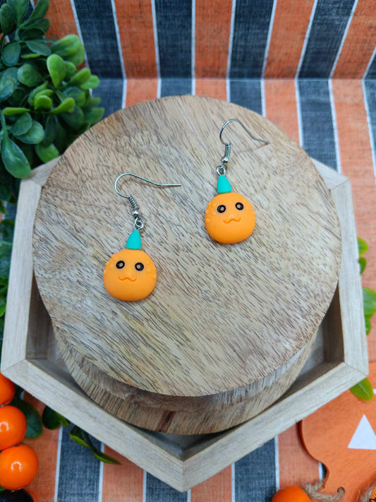 Orange Pumpkin Earrings