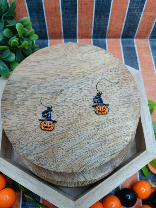 Dainty Jack O' Lantern Earrings