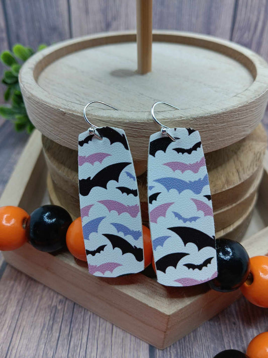 Bat Leather Style Earrings