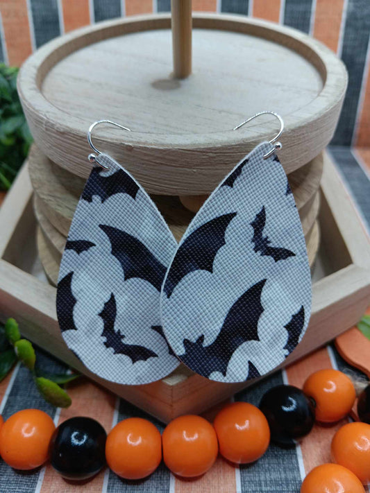 Bat Leather Style Earrings