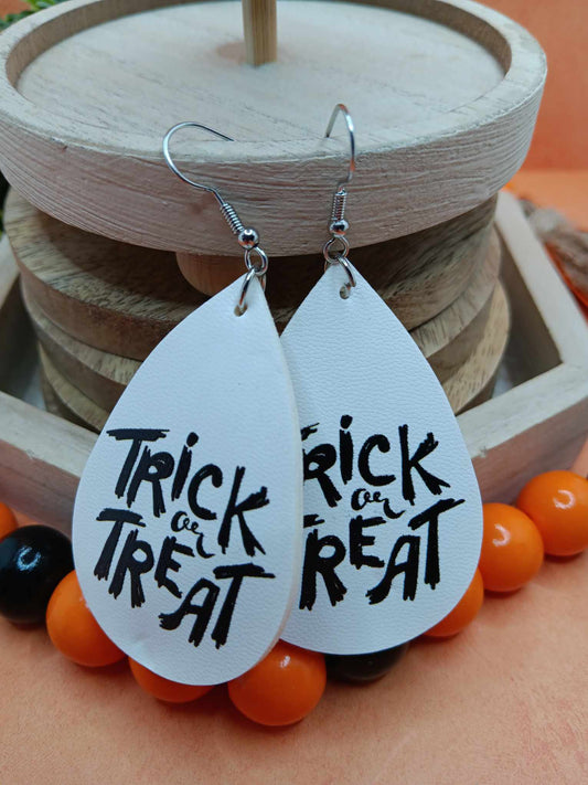 Trick or Treat Leather Style Earrings