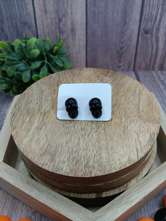 Black Skeleton Earrings