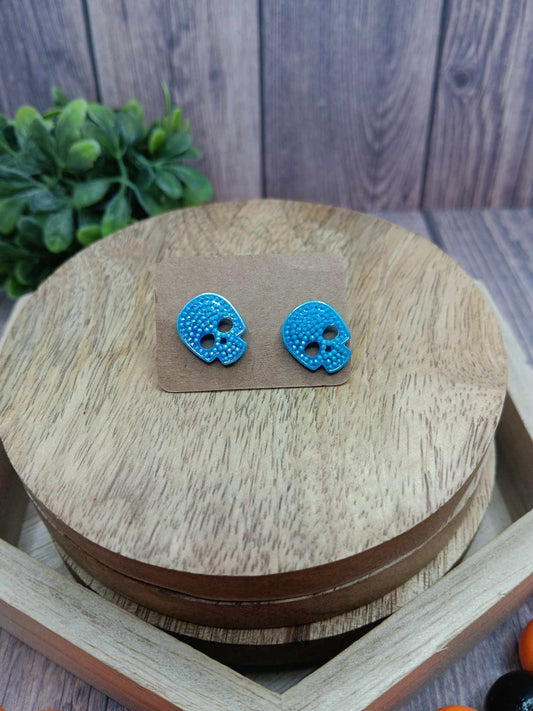 Blue Skeleton Earrings