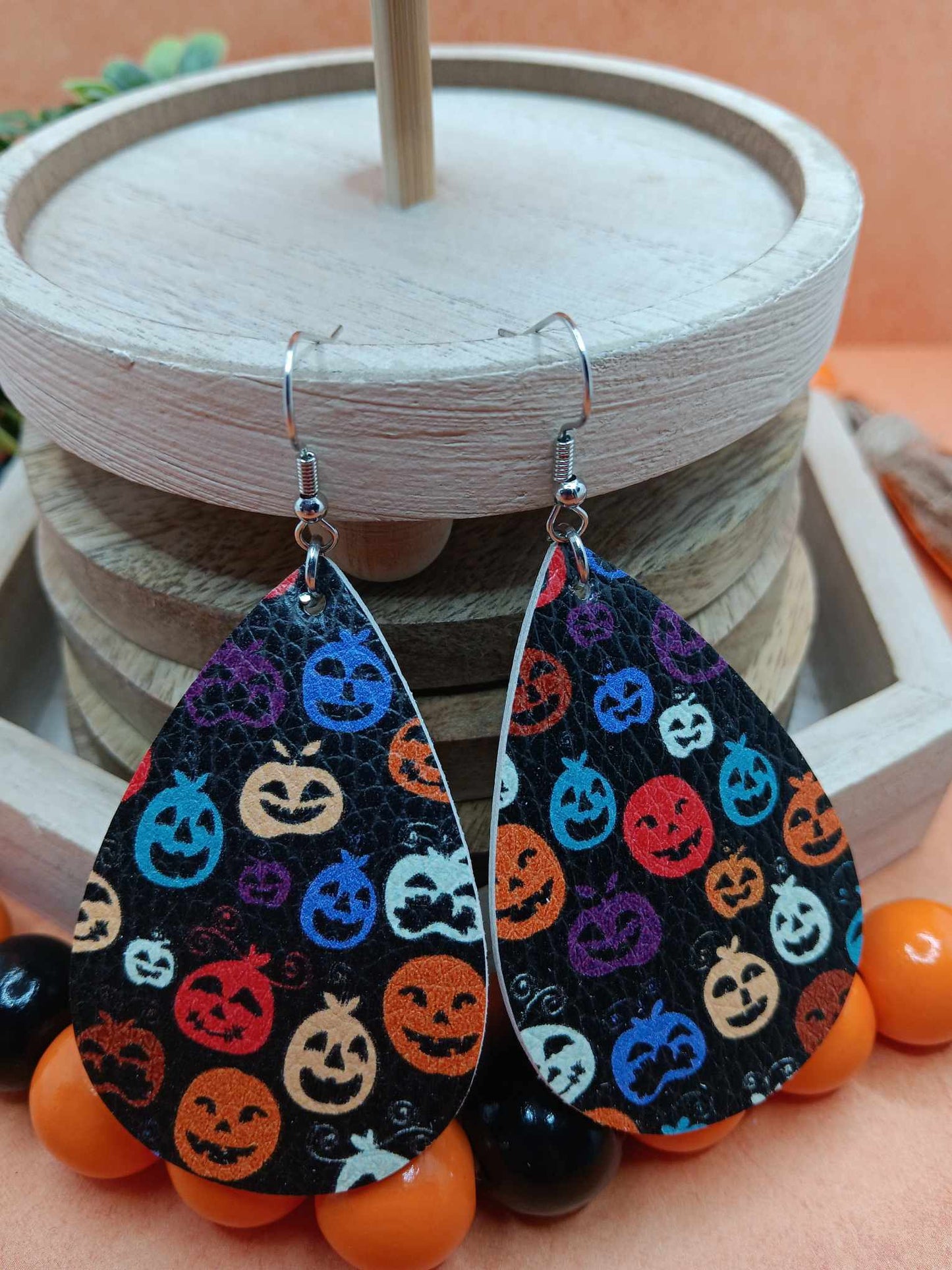 Multicolored Jack O' Lantern Earrings