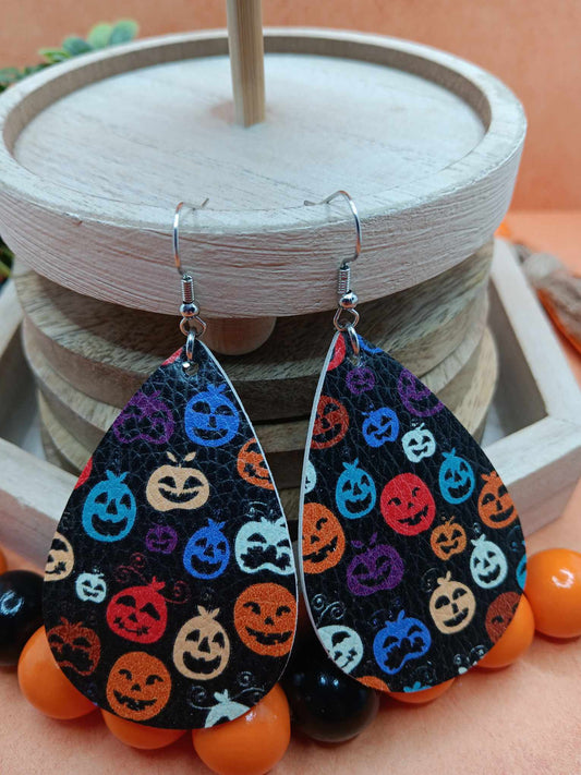 Multicolored Jack O' Lantern Earrings