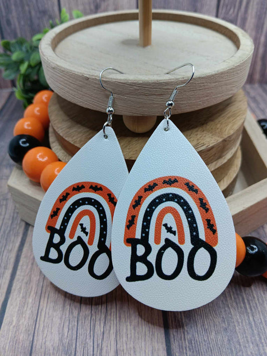 Boo Leather Style Earrings