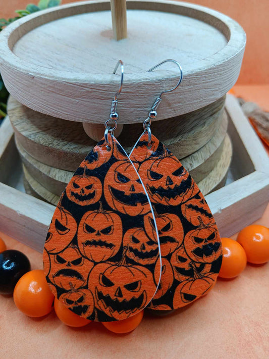 Angry Jack O' Lantern Earrings