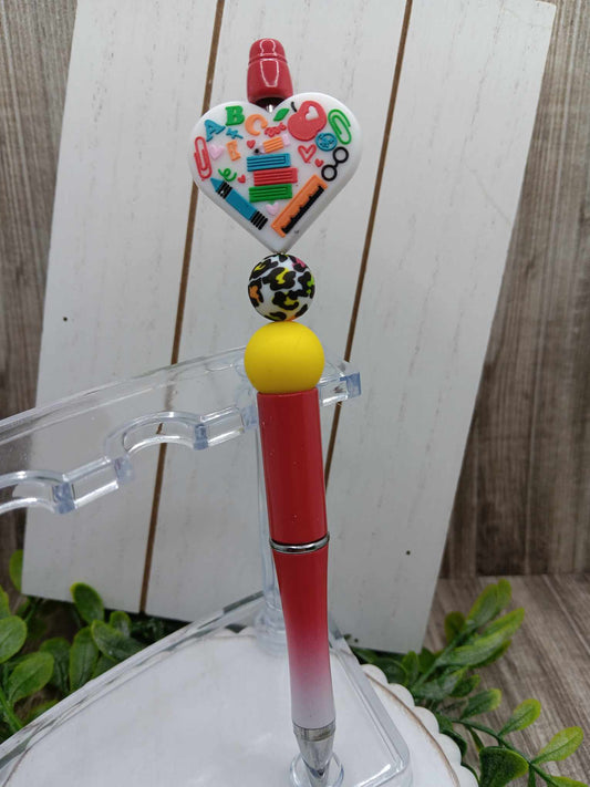 Teacher Beaded Ink Pen