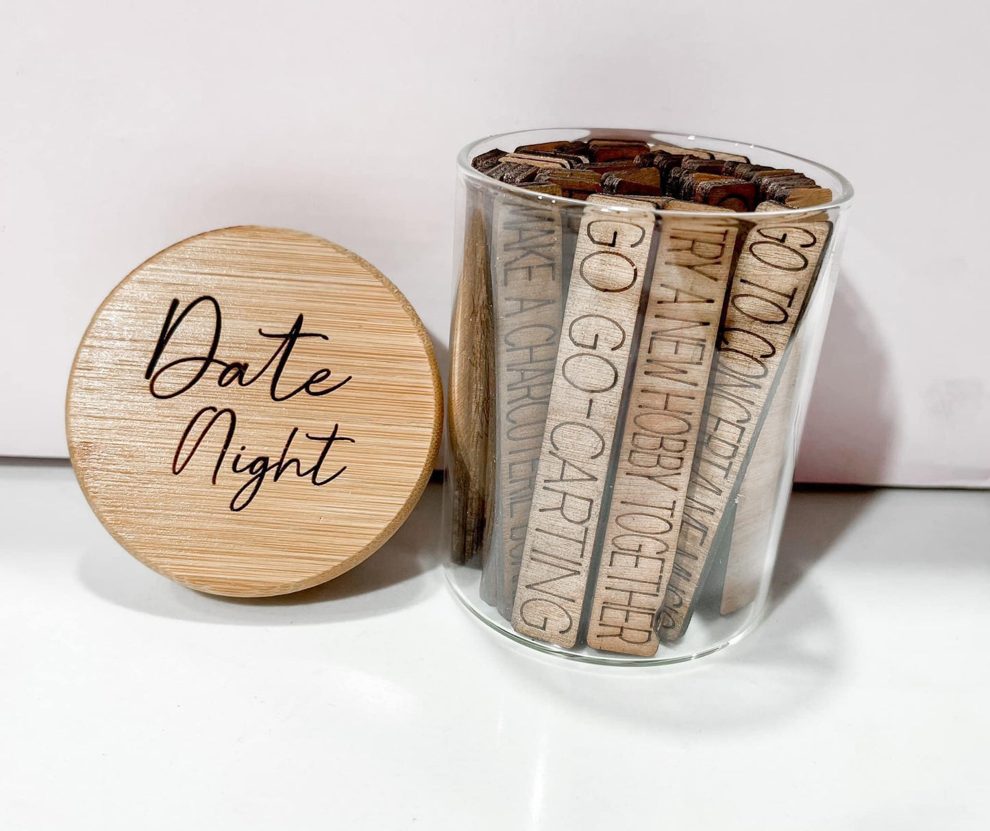 PREORDER - Date Night Themed Glass Jar - Available in Regular & X-Rated