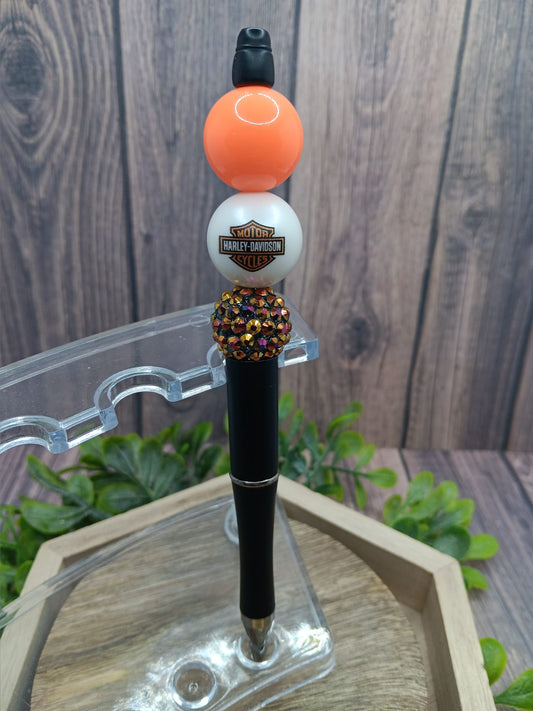 Motorcycle Beaded Ink Pen