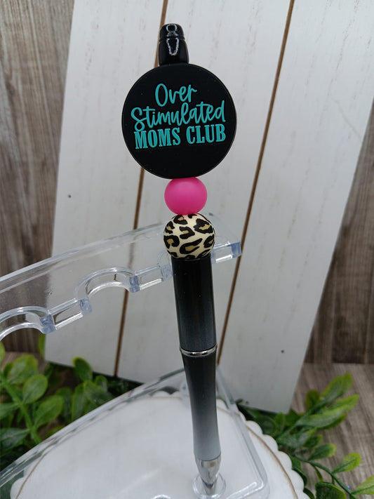 Overstimulated Moms Club Beaded Ink Pen