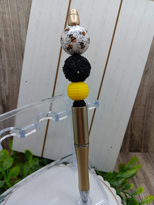 Bee Beaded Ink Pen