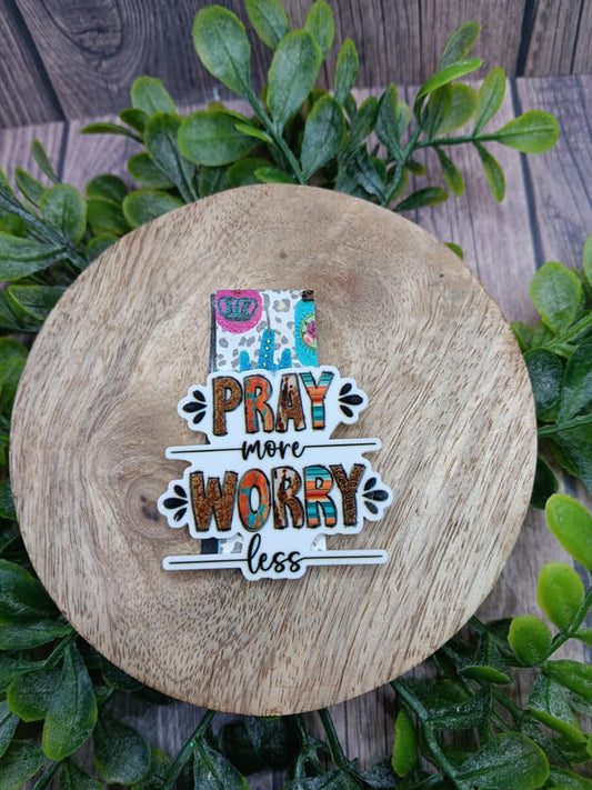 Pray More Worry Less Magnetic Bookmark