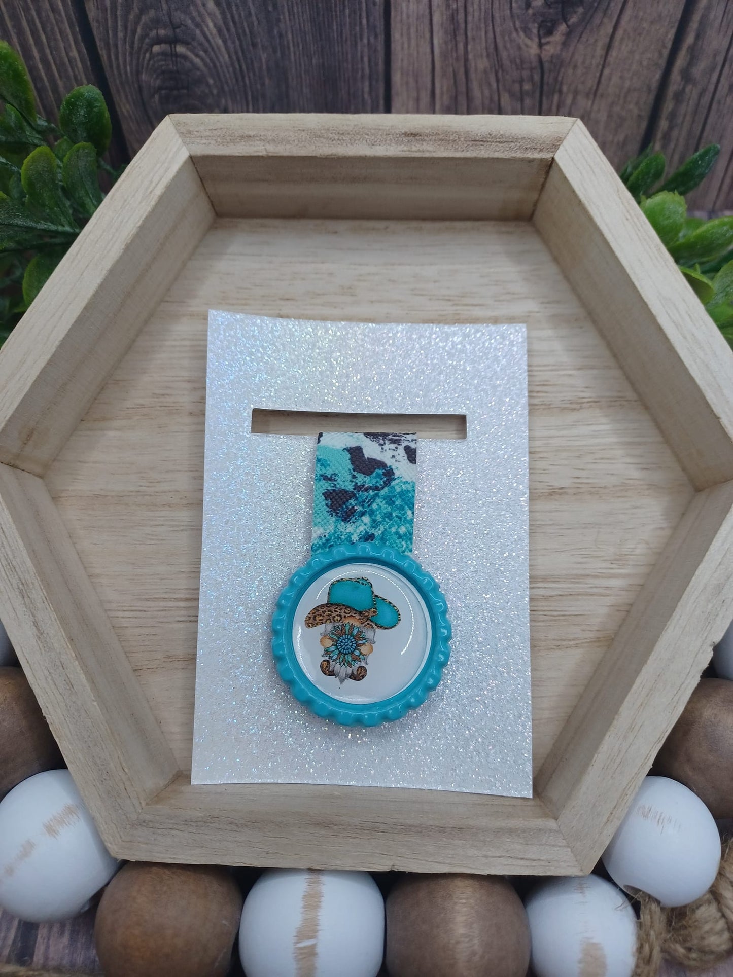 Western Themed Gnome Magnetic Bookmark