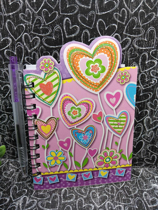 Heart Balloon Notebook with Pen