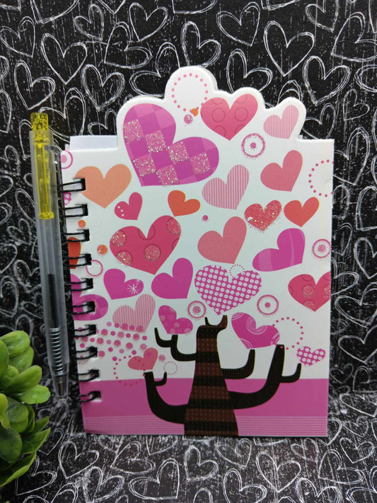 Pink Heart Notebook w/ Pen