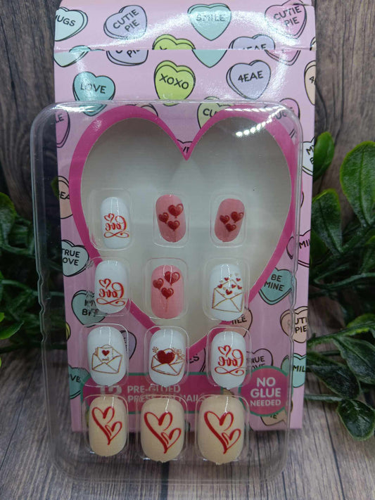 Hearts & Love Little Girl's Nail Set