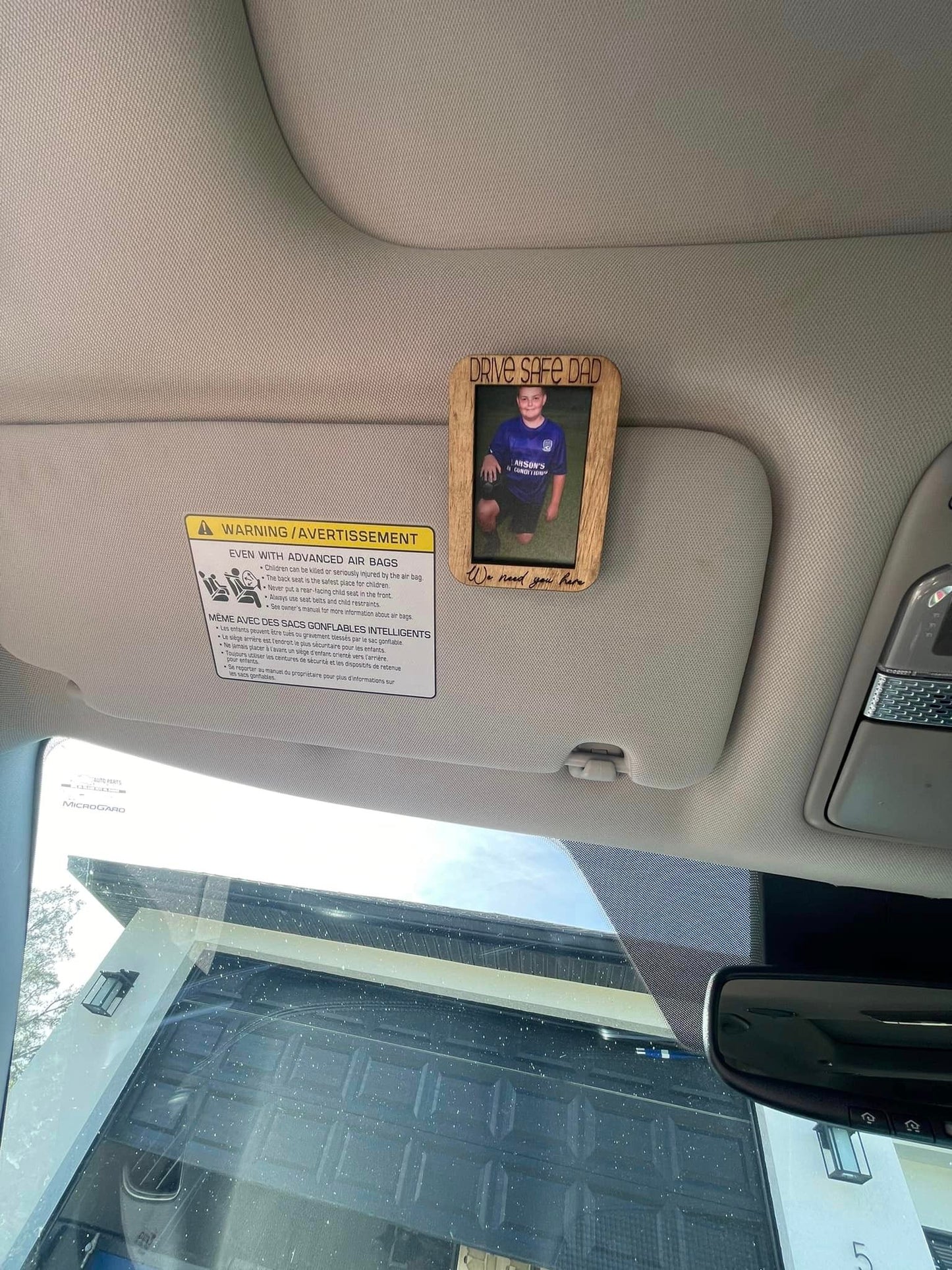 Wooden Engraved Visor Clip - Drive Safe Dad - We Need you Here