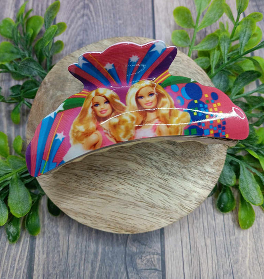 Multicolored Doll Hair Claw Clip